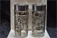 Vintage Glass Las Vegas SALT & Pepper