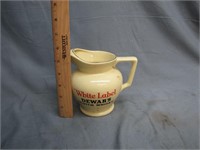Vintage Original White Label Dewars Scotch Pitcher