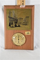 COLORADO WOODEN BARAMOMETER W/SIGNED BRASS PLAQUE