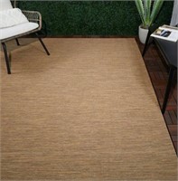 Tan Solid 8 ft. × 10 ft. Indoor/ Outdoor Area Rug