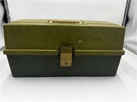 Vintage Plano fishing tackle box and accessories