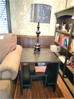 Matching Black Coffee Table & 2 End Tables