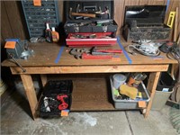 Work Bench and Painting Supplies