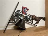 BNC Mounted Cast Iron Horse & Carriage Bell