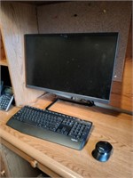 Lenovo Desktop Computer, Logitech Keyboard