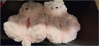 Pink bear slippers