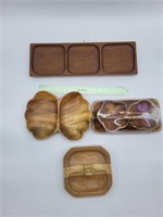 Wooden serving trays