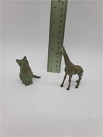 copper animal figurines