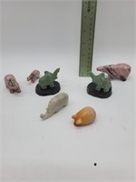 Mineral and gemstone animal figurines