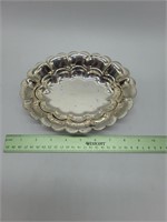 Scalloped sterling dish