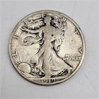 1919Walking Liberty Silver Half Dollar
