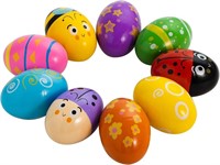 JOYIN 18 PCS Easter Wooden Percussion Musical Egg