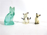 Cat Decor,Green Cat,Dancing Cat,Sitting Cat 4"