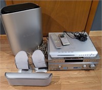 Sony Sound System, speakers and subwoofer
