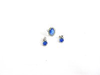 Avon Blue Topaz Earrings,Ring