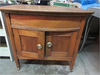Antique Dresser w/Wood Wheels 31.5"x20"Dx29.5"T