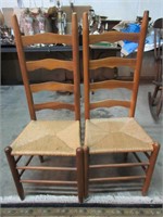 Ladderback Chairs W/Rush Seat