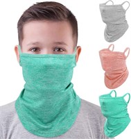 NEW (S) 3 Pack Kids Neck Gaiter Face Mask