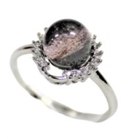 Genuine Cabochon Garden Quartz Fancy Ring