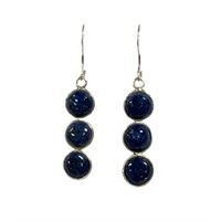 Natural Lapis Lazuli Hook Earrings