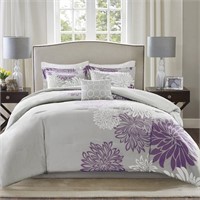 Comfort Spaces Enya Comforter Set Queen Purple