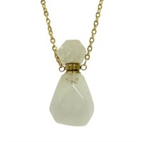 White Quartz Gemstone Bottle Necklace