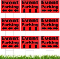 12 Pcs Event Parking Signs with Arrow 12 x 18"
