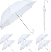 6 Pcs White Wedding Umbrellas