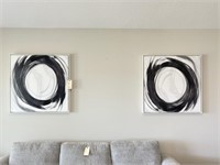 TWO (2) FRAMED CANVASES