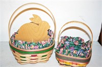(2) Longaberger Easter Baskets - 1998, 1999 -
