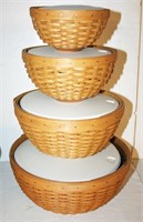 Graduated Set of Longaberger Baskets - All w/