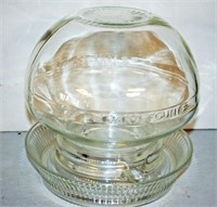 Embossed Sara-Fount Glass Chick Waterer w/