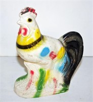 Good Chalkware Painted Rooster 7"H