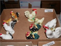 Vintage Rooster & Chicken S & P Shaker Sets