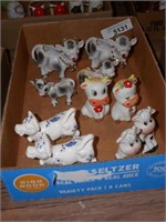 Vintage Cow S & P Shakers & Creamers