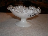 Vintage Fenton Silvercrest Pedestal Bowl
