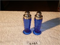 Vintage Cobalt Blue S & P Shakers