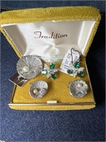 Stunning Vintage D’ORLAN Set + Rhinestone Earrings