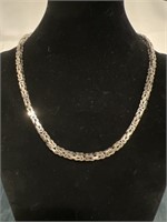 Sterling Silver Substantial Byzantine Chain.
