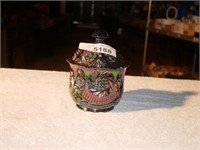 Vintage Fenton Deep Purple Carnival Glass Jar with