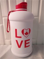 Large Love Canada Water Bottle - 22L - 11" Tall