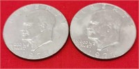 2-1971D Eisenhower Dollars