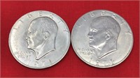 2 1971d Eisenhower Dollars