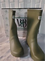 New M&B Army Green Kids Rubber Boots Size 5