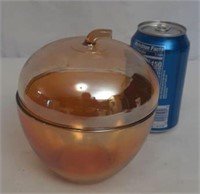 Apple shaped Carnival Glass