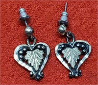 Sterling Silver Heart Earrings 4.22 Grams