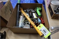 Assorted tools, jack, pipe cutters, infrared