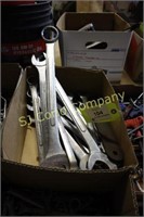 Assorted open end box wrenches