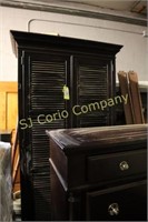 Armoire with louvre doors