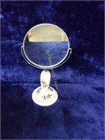 Small Ceramic And Metal Tilting Vanity Mirror